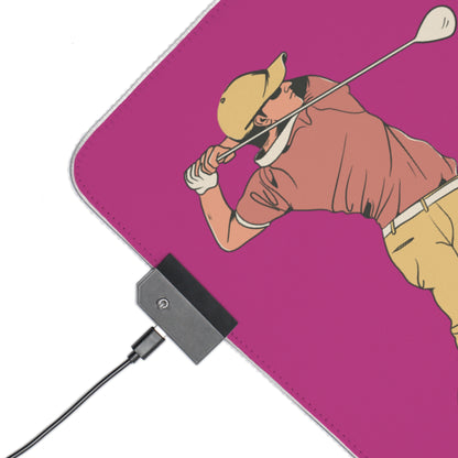 LED Gaming Mouse Pad: Golf Pink