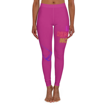 Women's Spandex Leggings: Music Pink