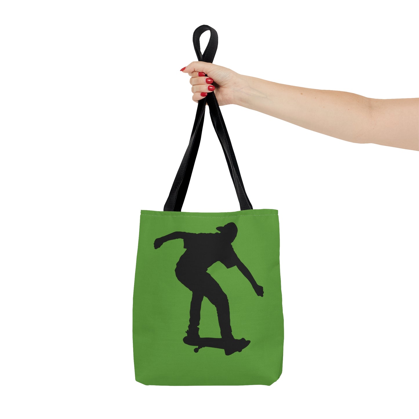 Tote Bag: Skateboarding Green