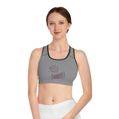 Sports Bra: Volleyball Grey