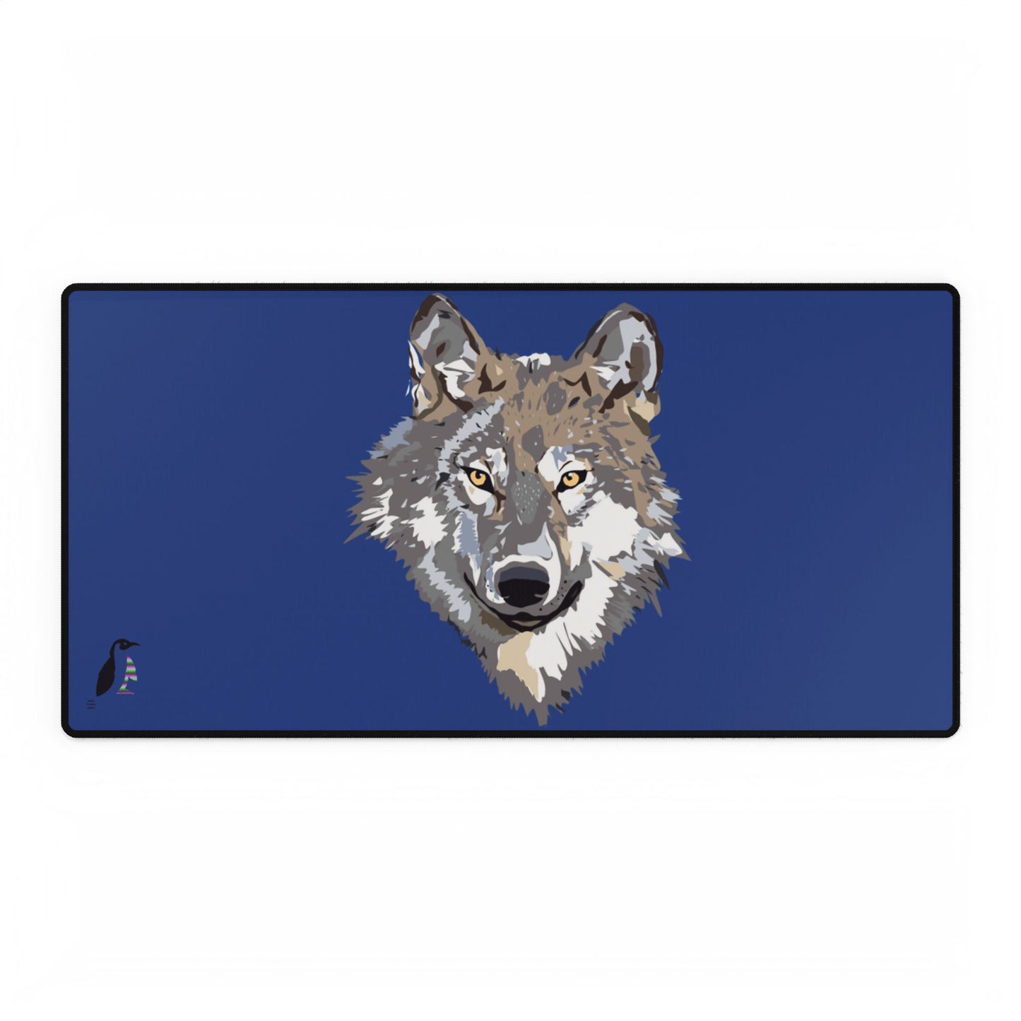 Desk Mats: Wolves Dark Blue