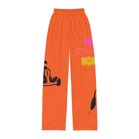 Kids Pajama Pants: Racing Orange