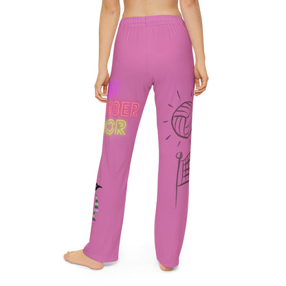 Kids Pajama Pants: Volleyball Lite Pink