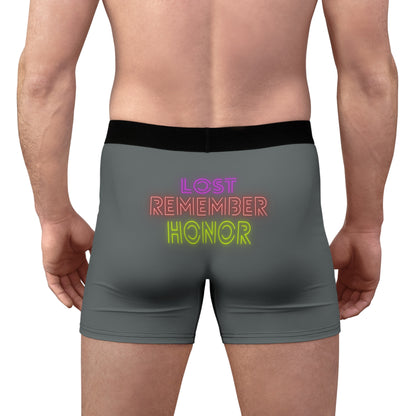 Men's Boxer Briefs: Lost Remember Honor Dark Grey