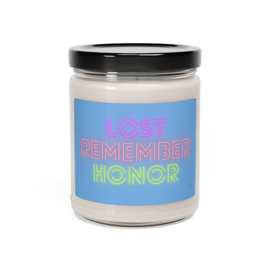 Scented Soy Candle, 9oz: Lost Remember Honor Lite Blue