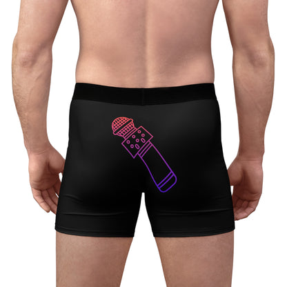 Men's Boxer Briefs: Music Black