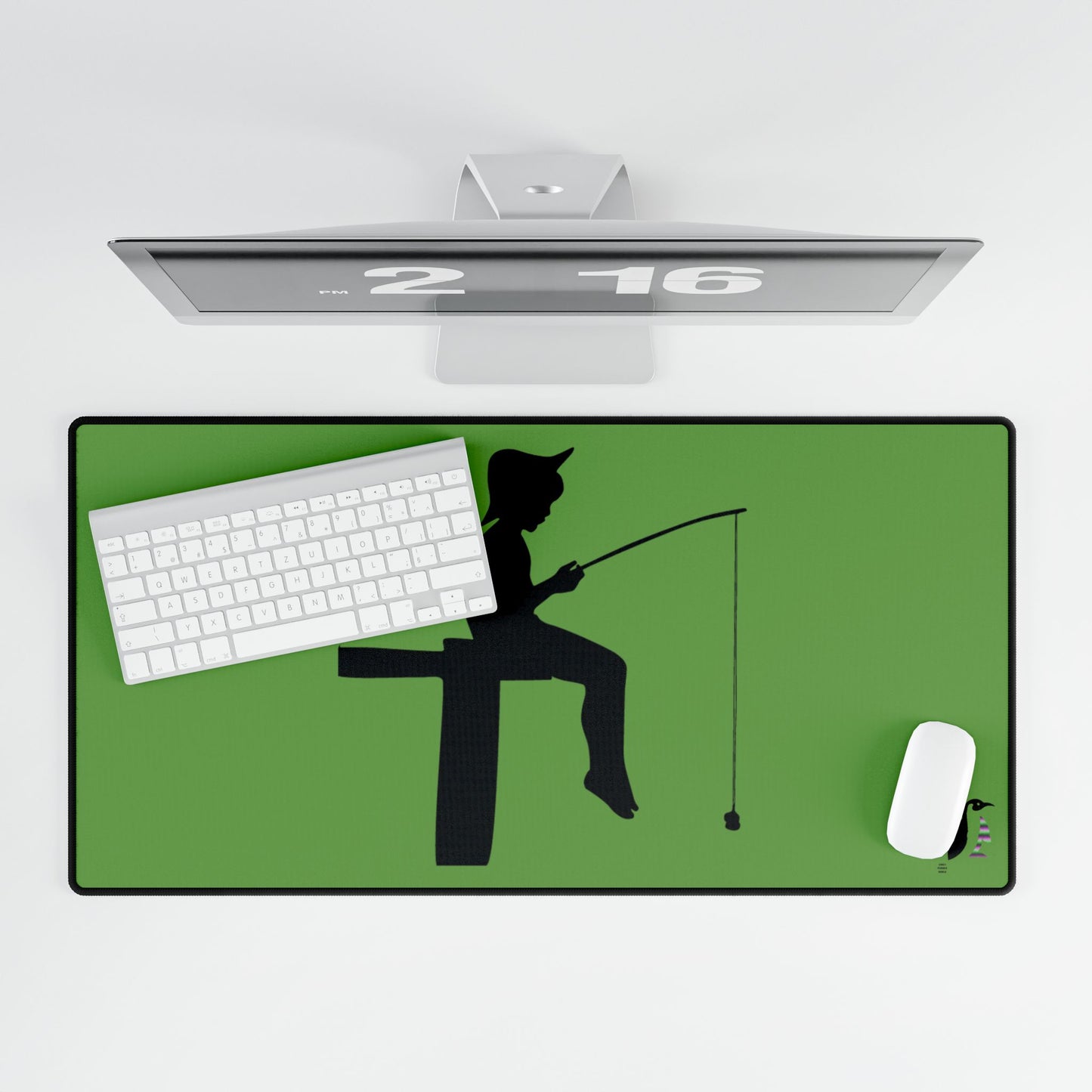 Desk Mats: Fishing Green