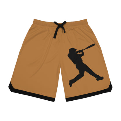 Basketball Rib Shorts: Baseball Lite Brown