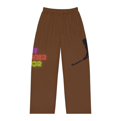 Women's Pajama Pants: Hockey Brown