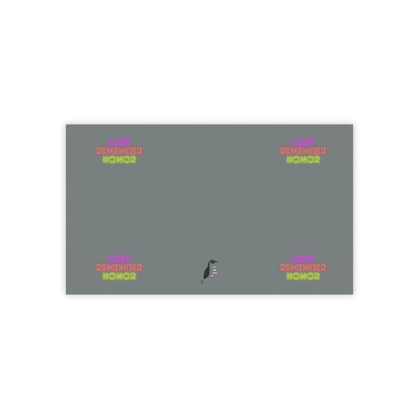 Post-it® Note Pads: Lost Remember Honor Dark Grey