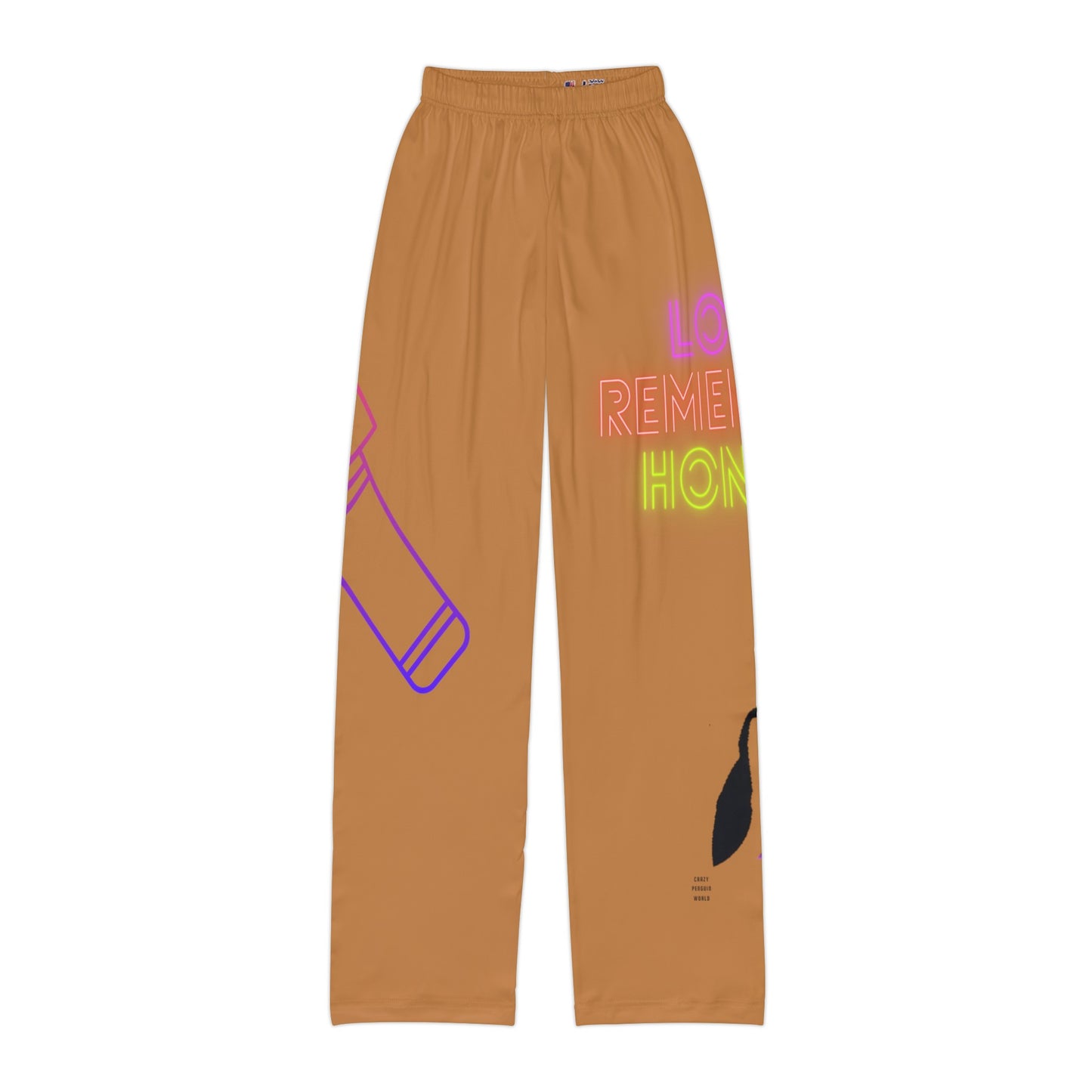 Kids Pajama Pants: Music Lite Brown