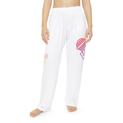 Women's Pajama Pants: Music White