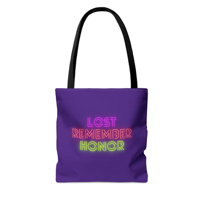 Tote Bag: Crazy Penguin World Logo Purple