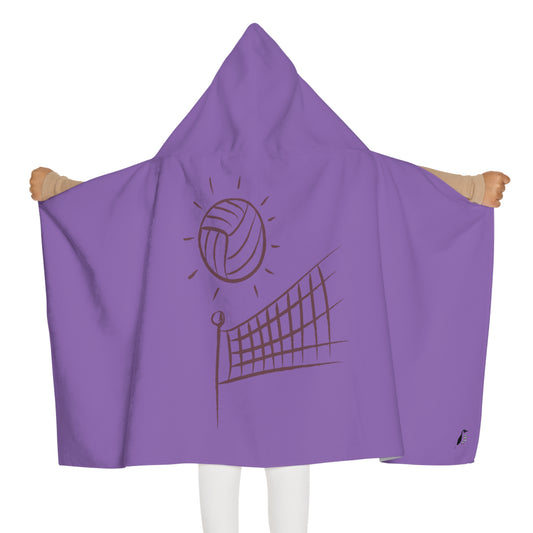 Youth Hooded Towel: Volleyball Lite Purple