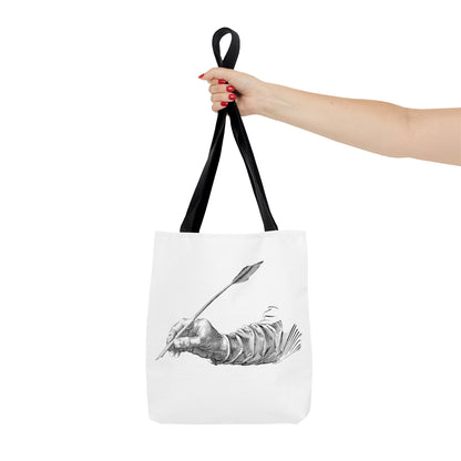 Tote Bag: Writing White