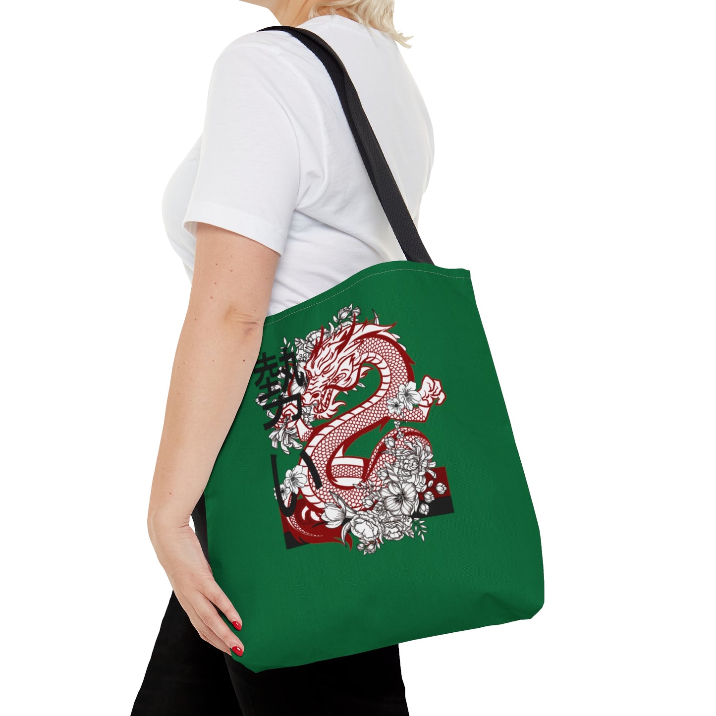 Tote Bag: Dragons Dark Green