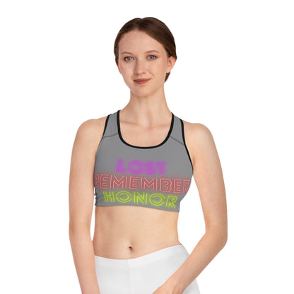 Sports Bra: Lost Remember Honor Grey