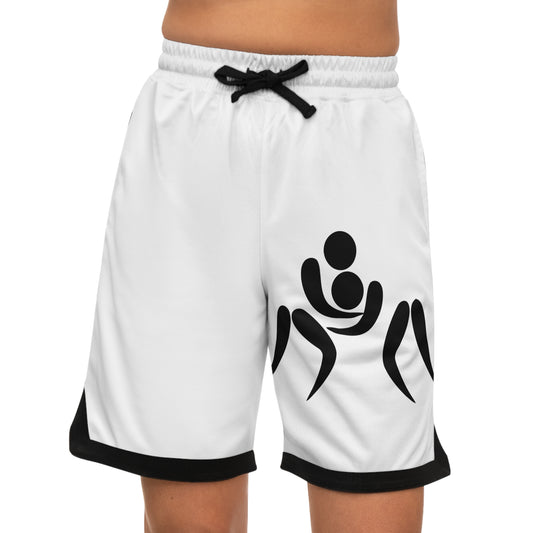 Basketball Rib Shorts: Wrestling White