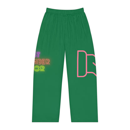 Women's Pajama Pants: Fight Cancer Dark Green