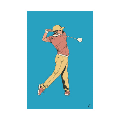 Premium Matte Vertical Posters: Golf Turquoise