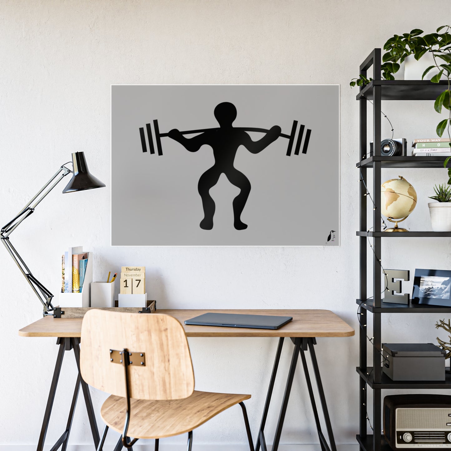 Gloss Posters: Weightlifting Lite Grey