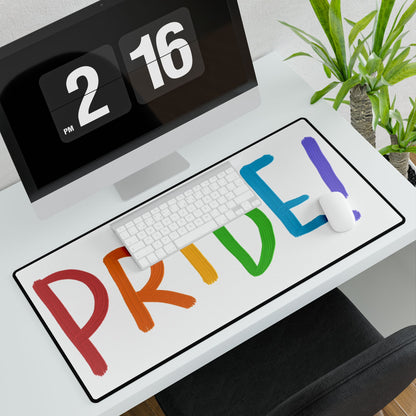 Desk Mats: LGBTQ Pride White