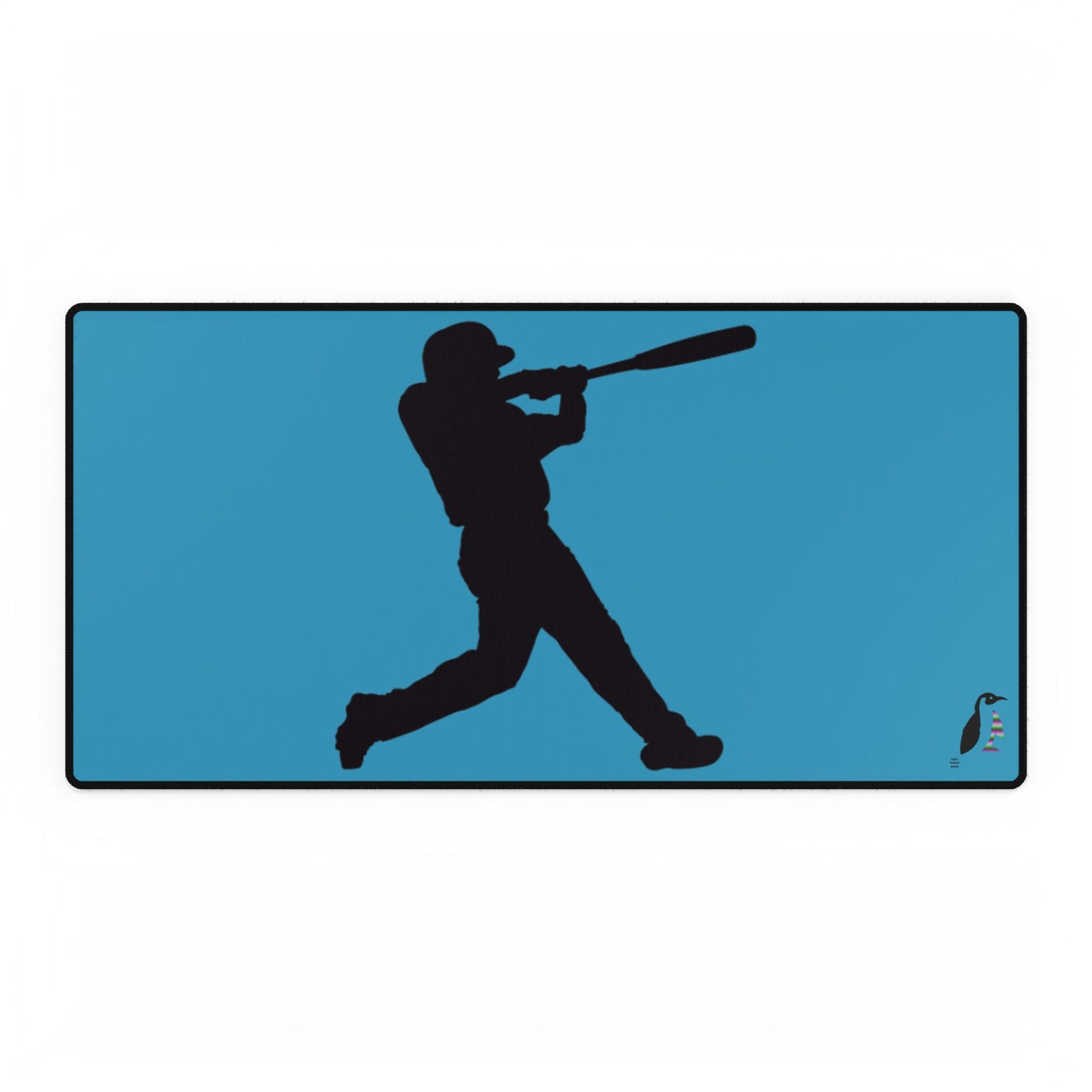 Desk Mats: Baseball Turquoise