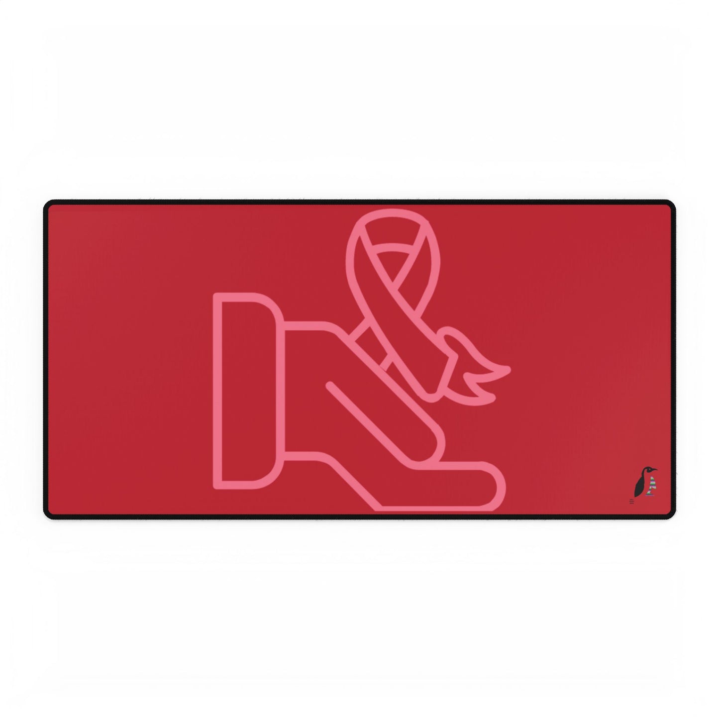 Desk Mats: Fight Cancer Dark Red