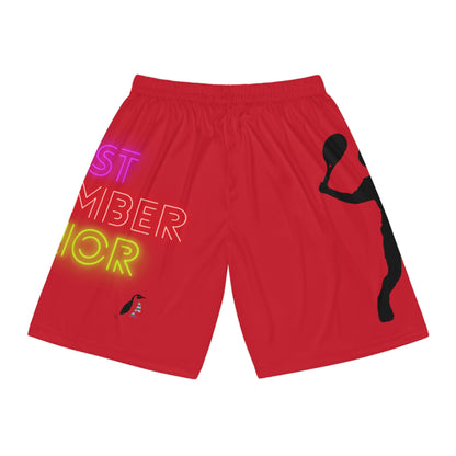 Basketball Shorts: Tennis Dark Red