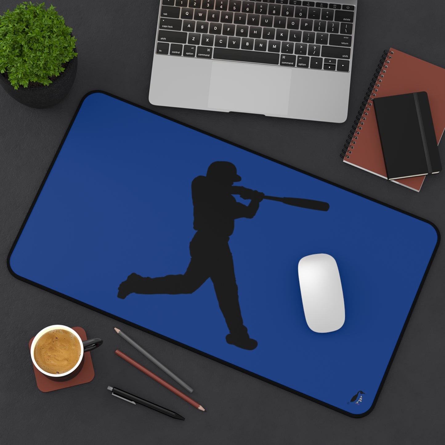 Desk Mat: Baseball Dark Blue