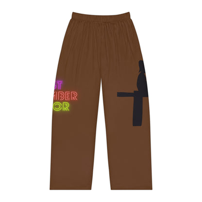 Women's Pajama Pants: Fishing Brown