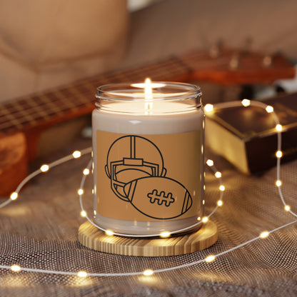 Scented Soy Candle, 9oz: Football Lite Brown