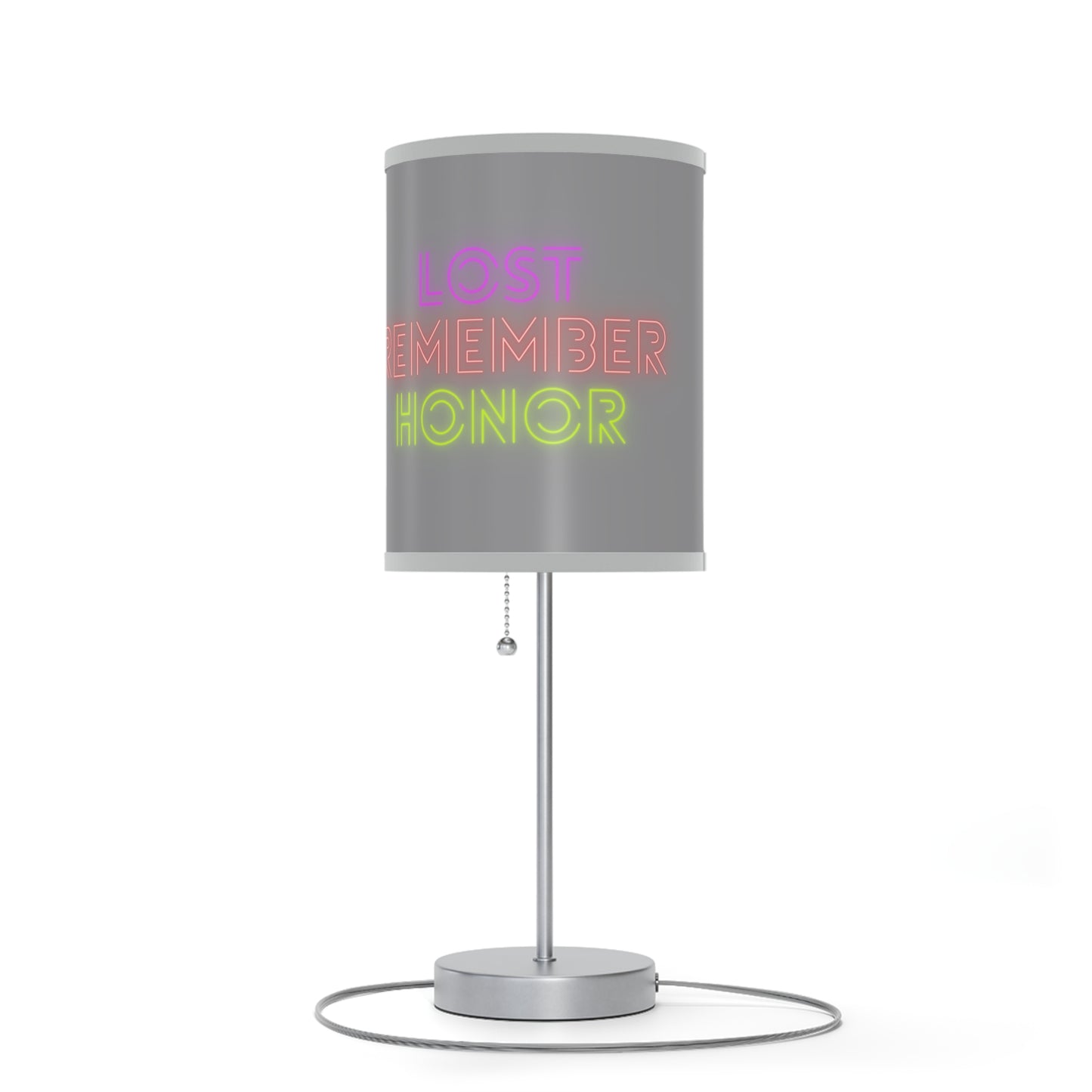 Lamp on a Stand, US|CA plug: Crazy Penguin World Logo Grey