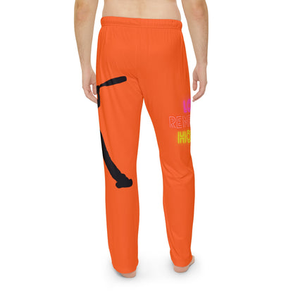 Men's Pajama Pants: Baseball Orange