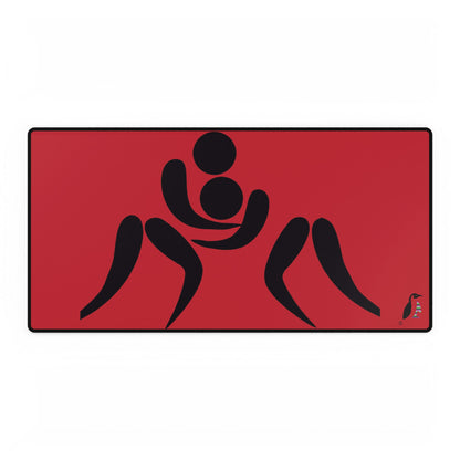 Desk Mats: Wrestling Dark Red