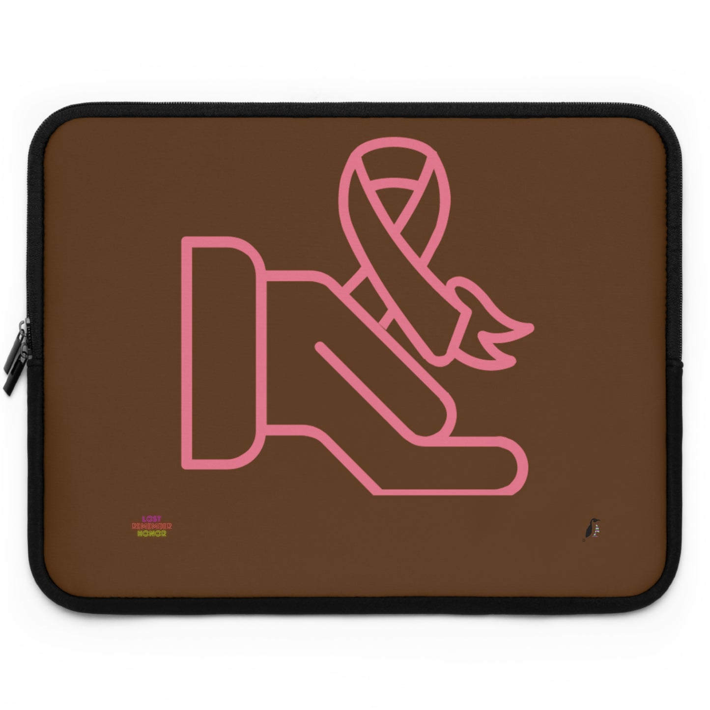 Laptop Sleeve: Fight Cancer Brown