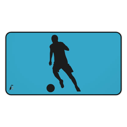 Desk Mat: Soccer Turquoise