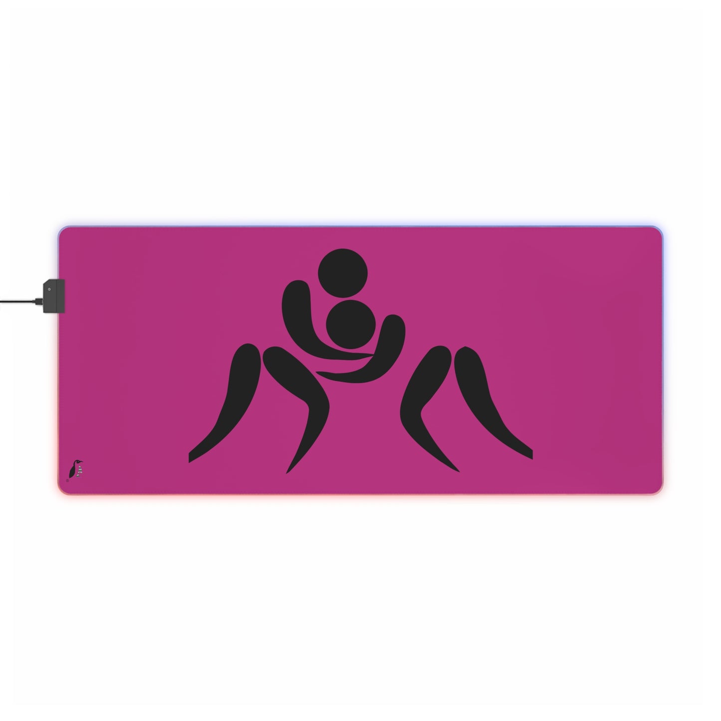 LED Gaming Mouse Pad: Wrestling Pink