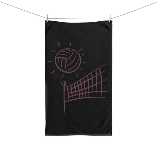 Hand Towel: Volleyball Black