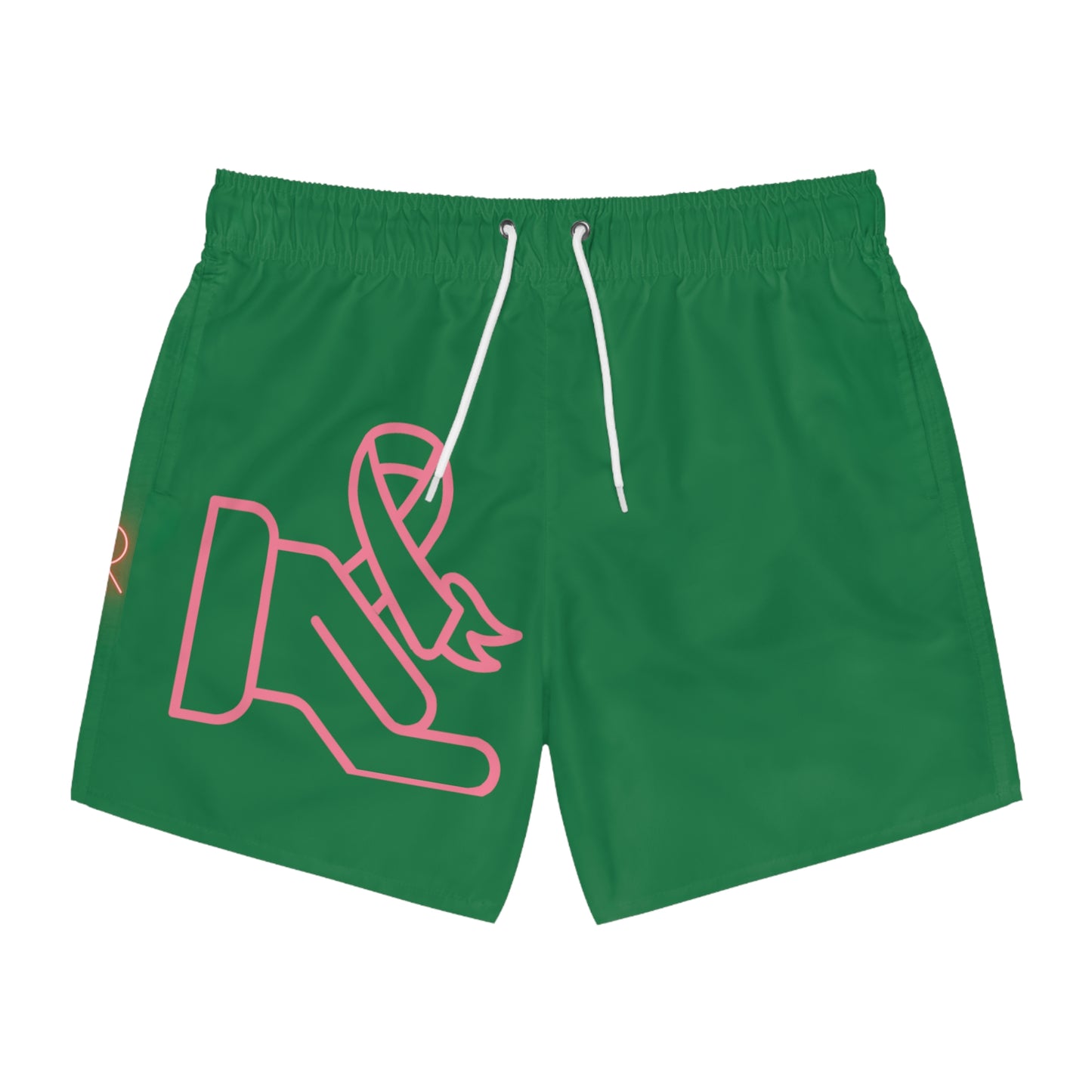 Swim Trunks: Fight Cancer Dark Green