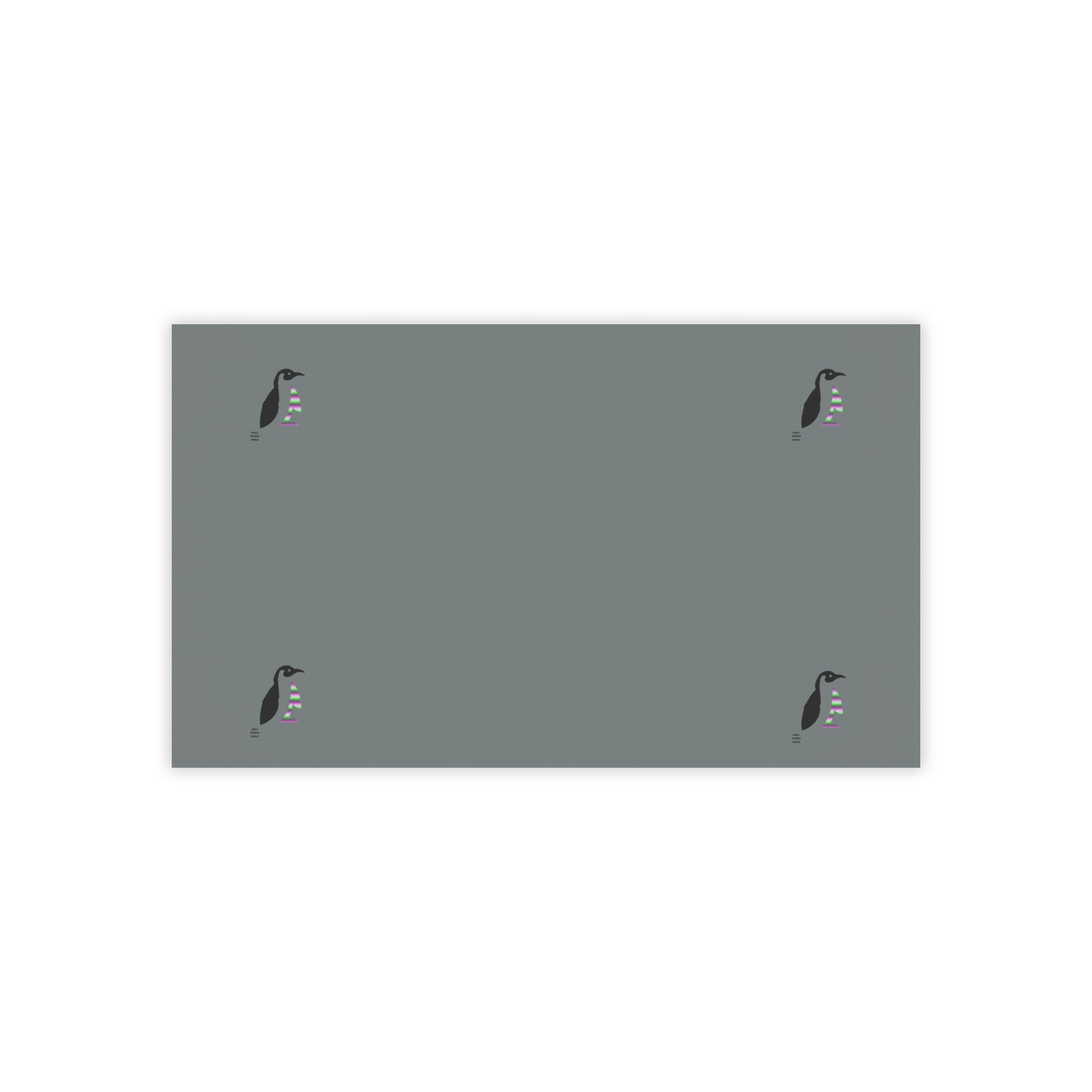 Post-it® Note Pads: Crazy Penguin World Logo Dark Grey