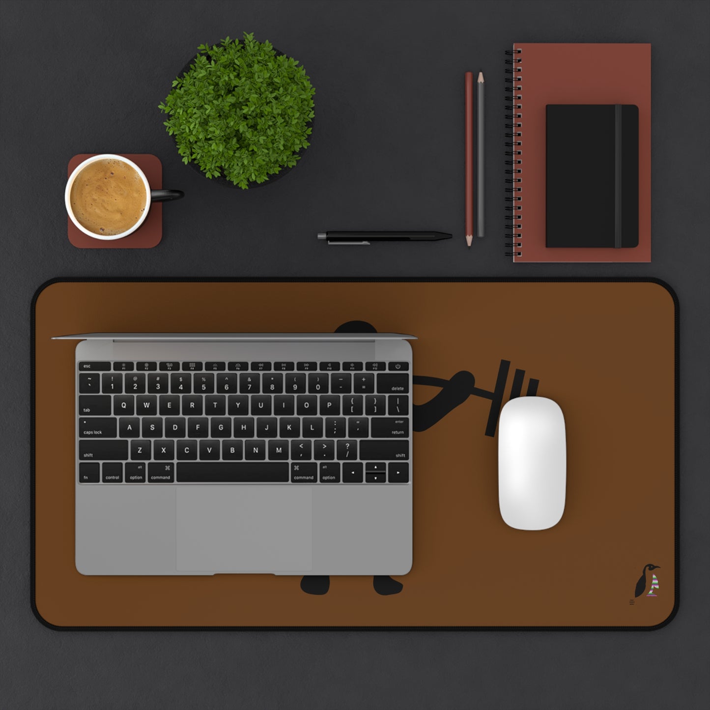 Desk Mat: Weightlifting Brown