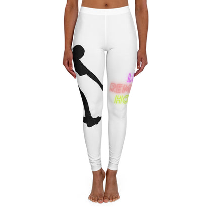 Women's Spandex Leggings: Skateboarding White