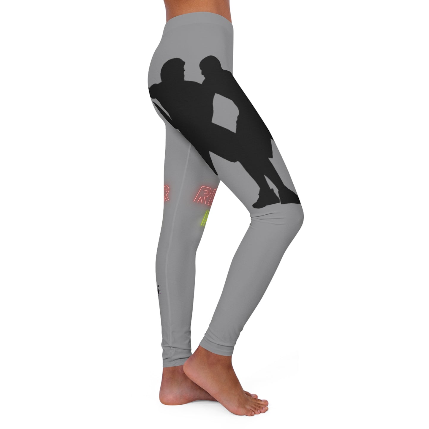 Women's Spandex Leggings: Basketball Grey