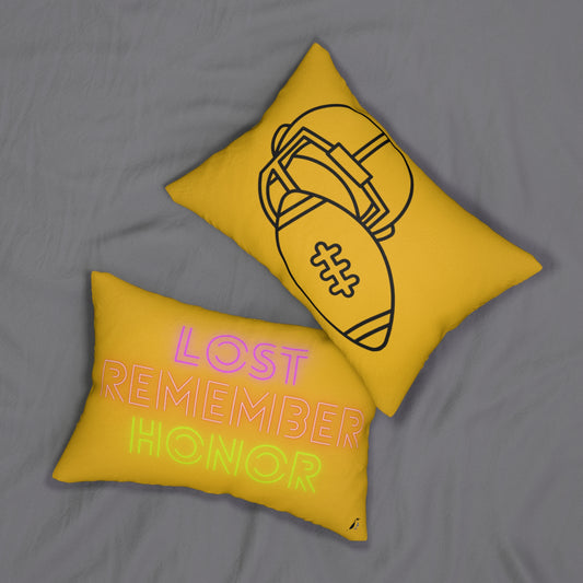 Spun Polyester Lumbar Pillow: Football Yellow