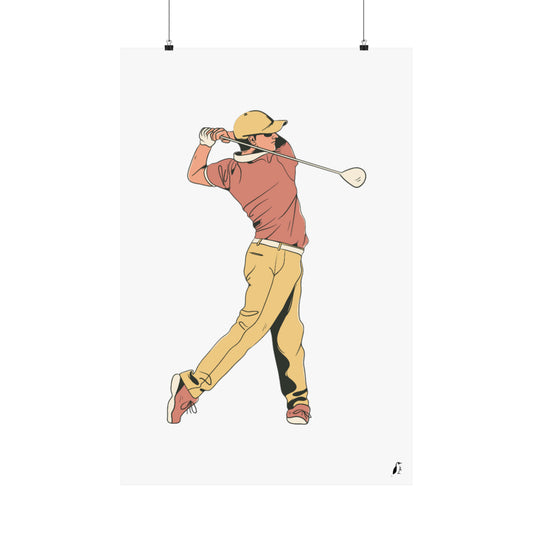 Premium Matte Vertical Posters: Golf White