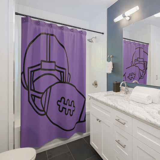 Shower Curtains: #1 Football Lite Purple