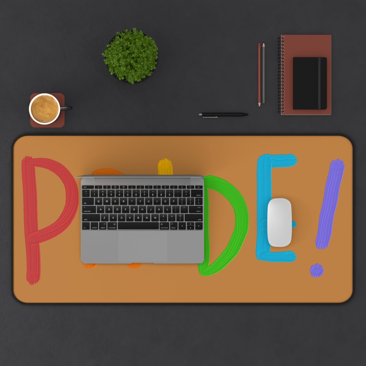 Desk Mat: LGBTQ Pride Lite Brown