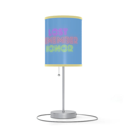 Lamp on a Stand, US|CA plug: Crazy Penguin World Logo Lite Blue