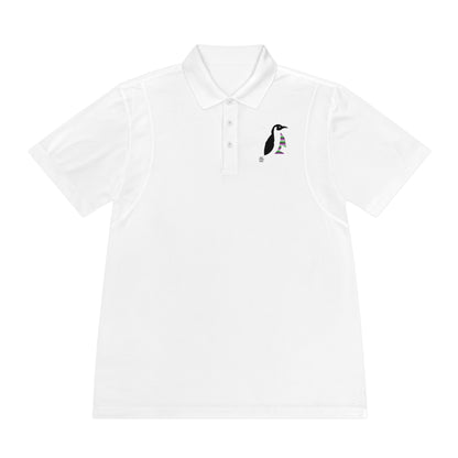 Men's Sport Polo Shirt: Crazy Penguin World Logo #1